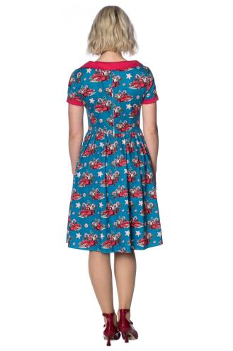 Banned Christmas Drive Thru Collar Dress