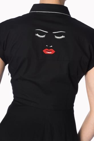 Banned Model Face Longer Dress - Black or White