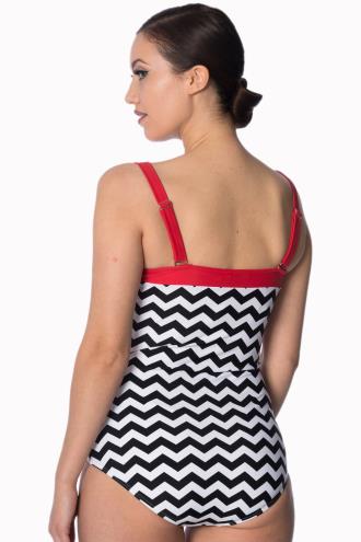 Banned Black Coffee One Piece Plus Size Swimsuit