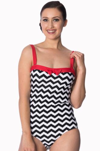 Banned Black Coffee One Piece Plus Size Swimsuit