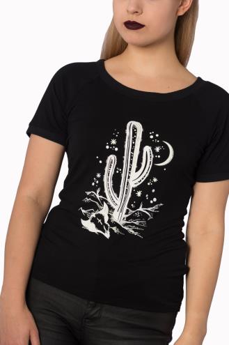 Banned Cosmic Cactus Plus Size Raglan Top
