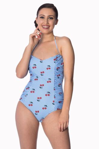 Banned Cherry Love Plus Size Halter Swimsuit