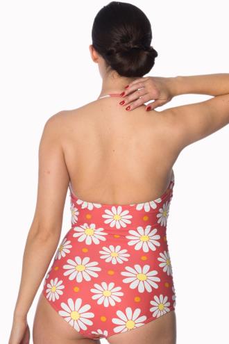 Banned Plus Size Crazy Daisy Halter Swimsuit