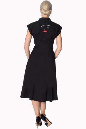 Banned Model Face Plus Size Longer Dress - Black or White