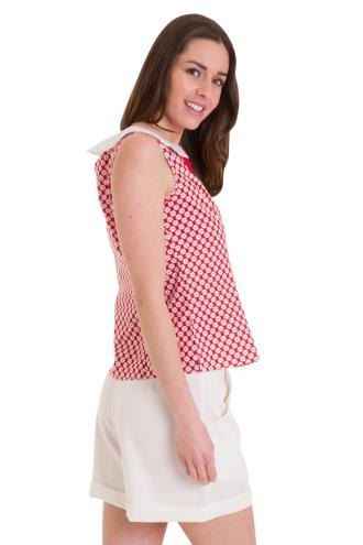 Banned Ditsy Daisy Top - Red or Navy