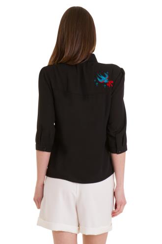 Banned Free As A Bird Plus Size Blouse - White, Black or Navy