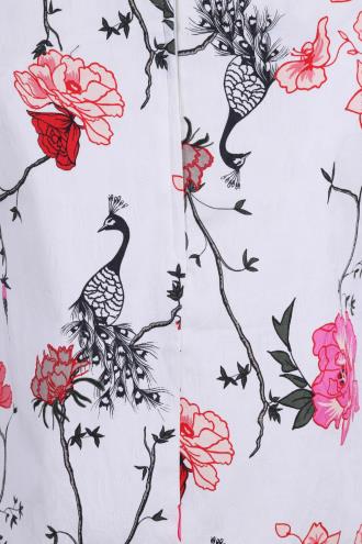 Dancing Days Peacock Baroque Top - Cream or Teal