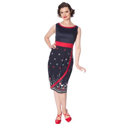Lost Queen Christmas Cocktails Pencil Dress