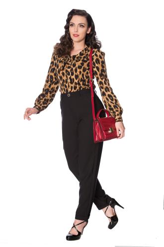Lost Queen Leopard Print Lady Blouse