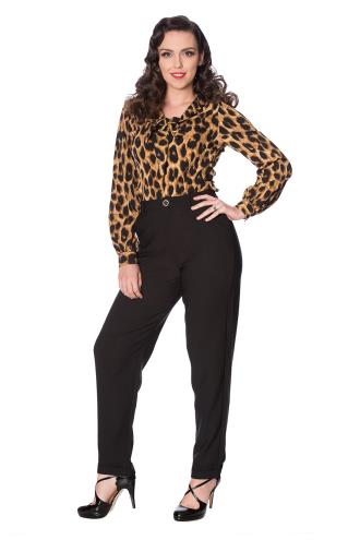 Lost Queen Leopard Print Lady Blouse
