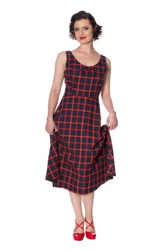 Lost Queen Christmas Midi Check Dress