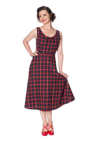 Lost Queen Christmas Midi Check Dress