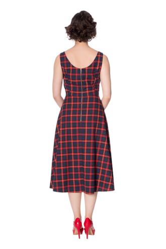 Lost Queen Christmas Midi Check Dress