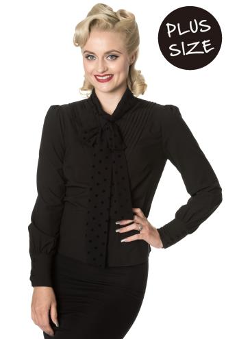 Banned Sent With Love PLUS SIZE Tie Neck Blouse