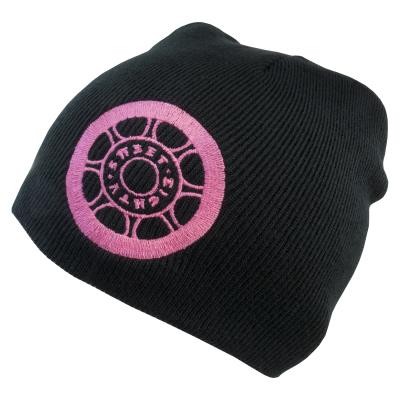 Sweet80 Wheel Logo Beanie - Black / Hot Pink