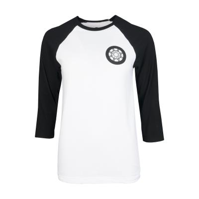 Sweet80 Wheel Logo 3/4 Sleeve Raglan Tee - White / Black