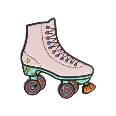 Punky Pins Roller Skate Enamel Pin Badge - White, Pink or Lilac