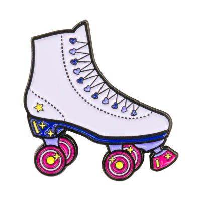Punky Pins Roller Skate Enamel Pin Badge - White, Pink or Lilac