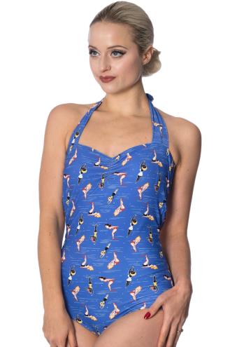 Banned Dive In Halter Swimsuit