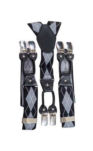 Banned Rockabilly Braces - Argyle