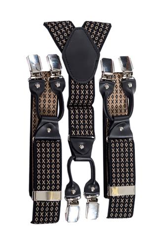 Banned Rockabilly Braces - Noughts and Crosses