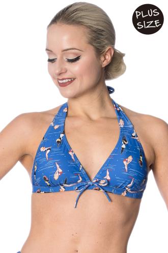 Banned Plus Size Dive In Built Up Bikini Top