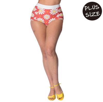 Banned Crazy Daisy Built Up Plus Size Swim Bottoms