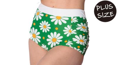 Banned Crazy Daisy Built Up Plus Size Swim Bottoms