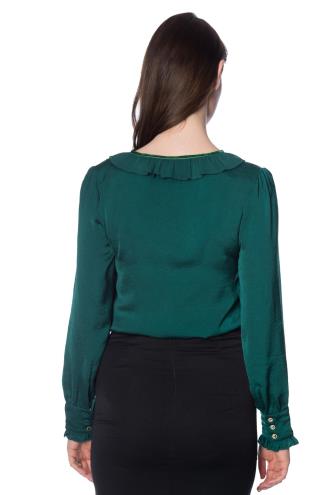 Banned Perfect Pleat Collar Top