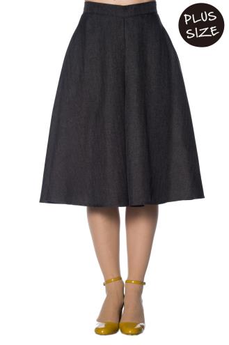 Banned Plus Size Secretary Flare Skirt - 2 Colours
