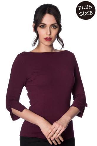 Banned Plus Size Oonagh Basic Top - 4 Colours