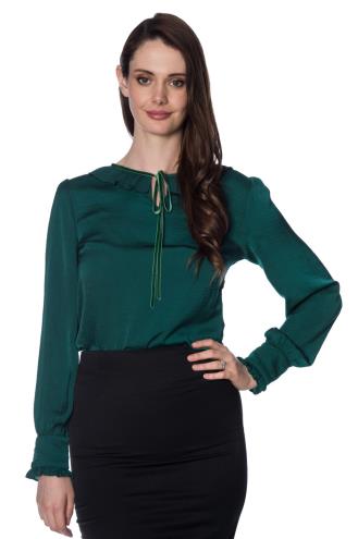 Banned Perfect Pleat Collar Top