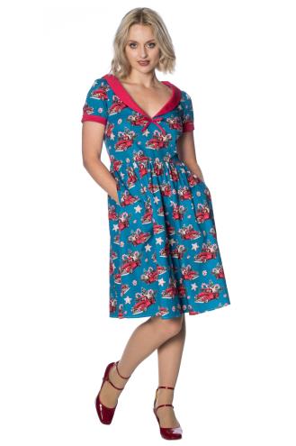 Banned Christmas Drive Thru Collar Dress