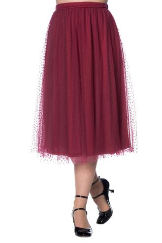 Banned Timea Tule Skirt - Black or Burgundy