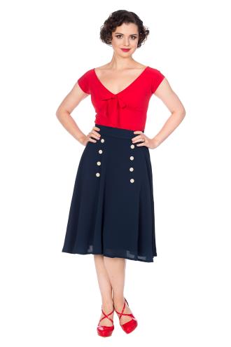 Dancing Days Vintage Flared Cute As A Button Skirt - Available in 7 Colours