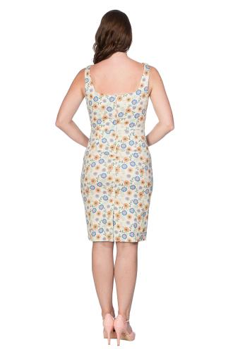 Lost Queen Flower Power Pencil Dress