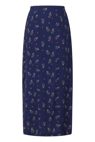 Lost Queen Spring Sprig Print Long Line Skirt