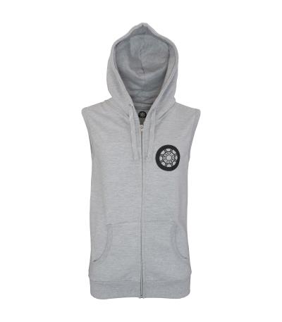 Sweet80 Suck It Up Sleeveless Zip Hoodie - Heather Grey
