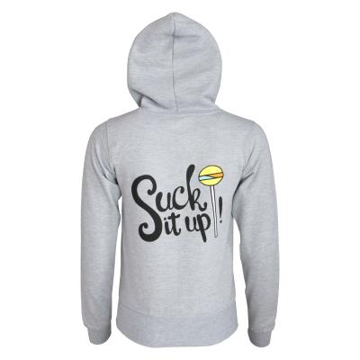 Sweet80 Disco Sucks Long Sleeved Zip Hoodie - Grey