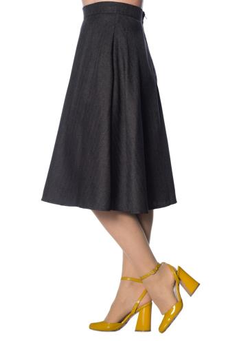 Banned Plus Size Secretary Flare Skirt - 2 Colours