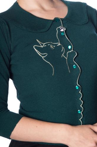 Banned Plus Size Cat Scallop Collar Cardigan - 8 Colours Available