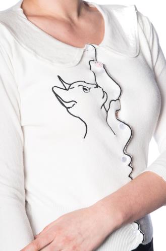 Banned Plus Size Cat Scallop Collar Cardigan - 8 Colours Available