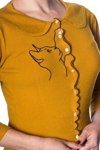 Banned Plus Size Cat Scallop Collar Cardigan - 8 Colours Available