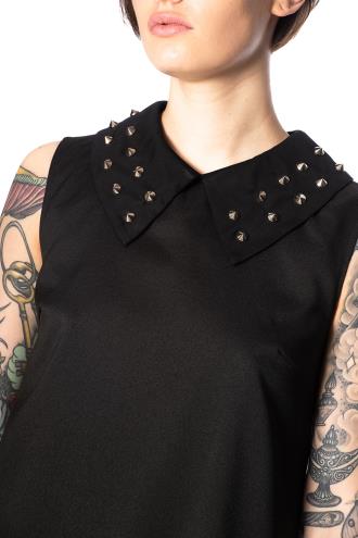 Lost Queen Urban Vamp Collar Studs Dress