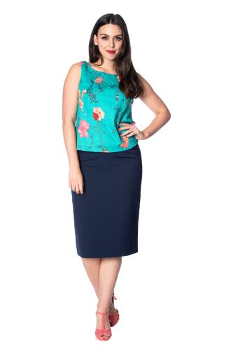 Dancing Days Peacock Baroque Top - Cream or Teal