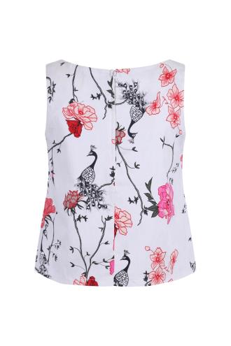 Dancing Days Peacock Baroque Top - Cream or Teal