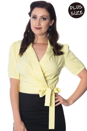 Banned Happy Days Plus Size Wrap Top - 4 Colours Available
