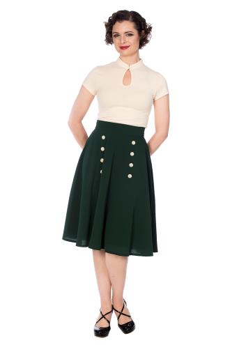 Dancing Days Vintage Flared Cute As A Button Skirt - Available in 7 Colours