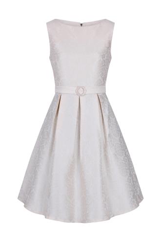 Dancing Days Retro Florida Jacquard Dress - Red or Cream