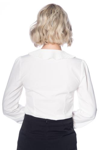 Banned Creative Cat Pleat Collar Top